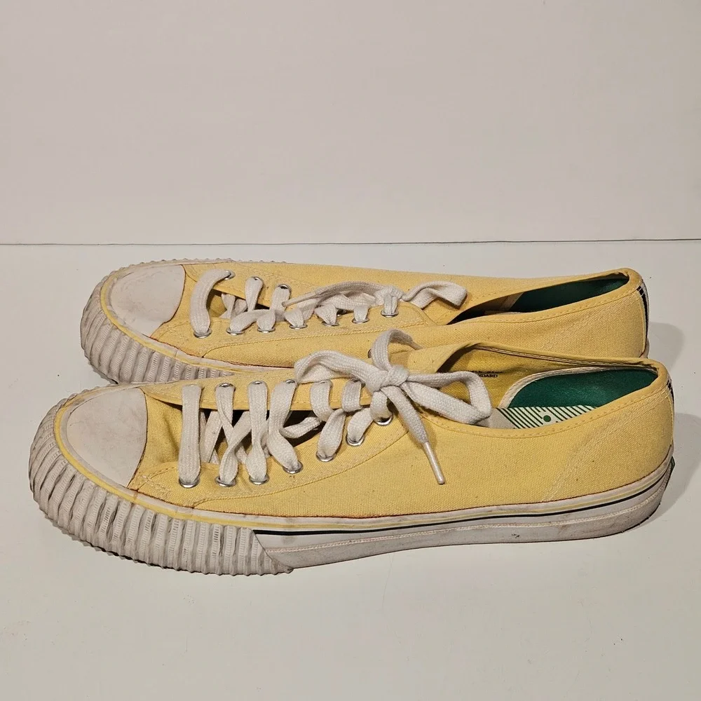 PF Flyers Center Lo Men 13 Yellow Canvas Low Top Ribbed Toe Sneakers PF0220